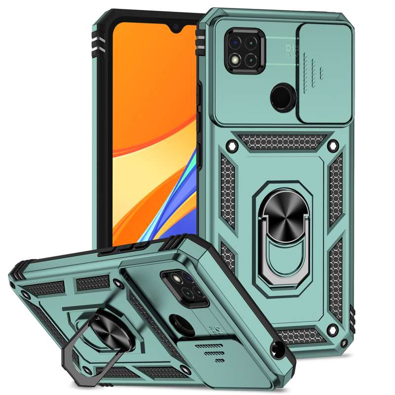 For Xiaomi Redmi 10A Sliding Camshield Holder Phone Case(Black)