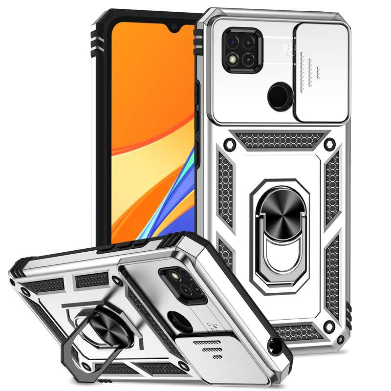 For Xiaomi Redmi 10A Sliding Camshield Holder Phone Case(Black)