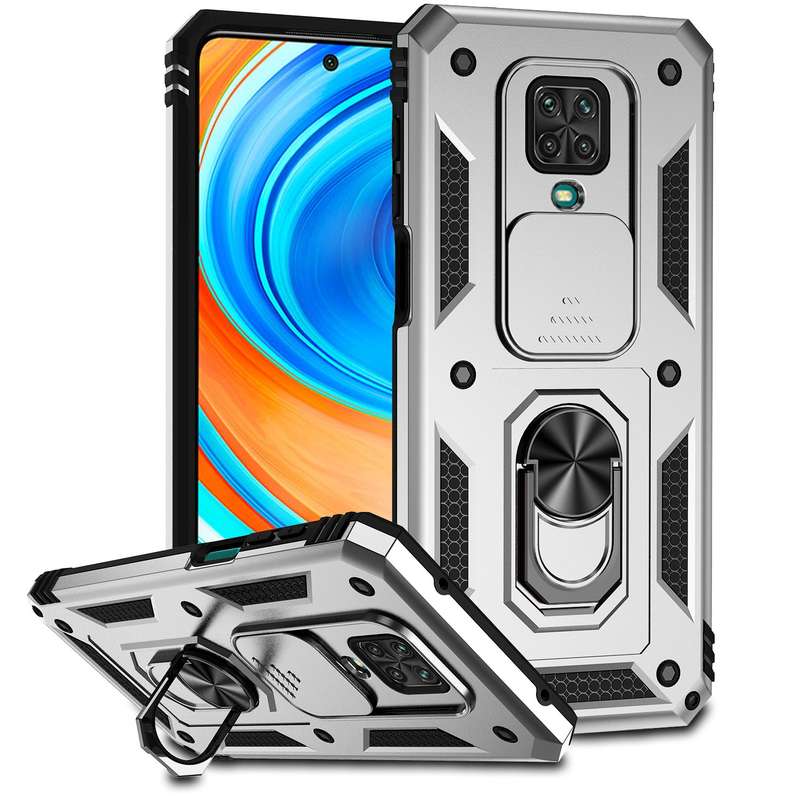 For Xiaomi Redmi 10A Sliding Camshield Holder Phone Case(Black)