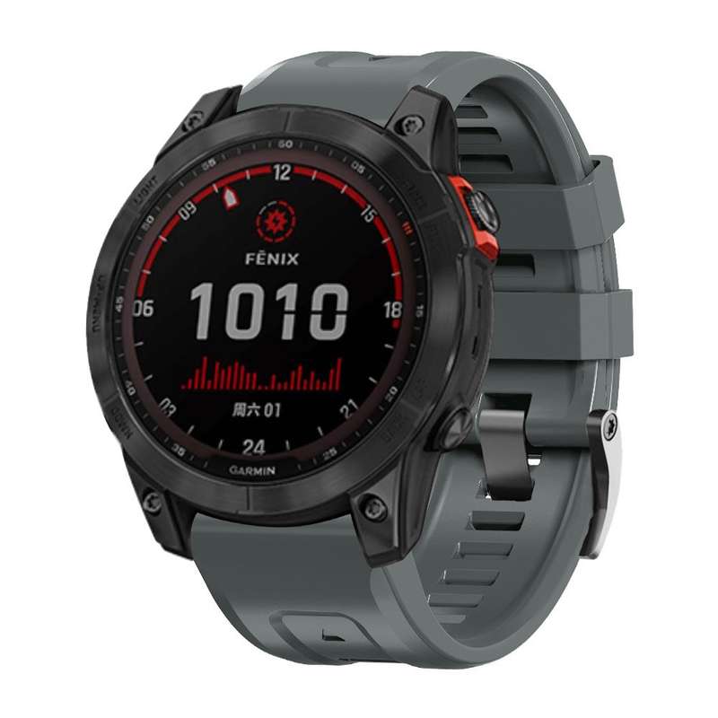 For Garmin Forerunner 965 / 955 / 945 / 935 Screw Black Steel Buckle Silicone Watch Band(Black)