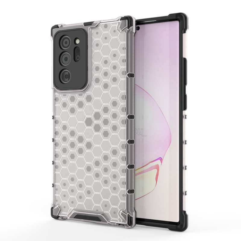 For Samsung Galaxy Note20 Ultra Shockproof Honeycomb PC + TPU Protective Case(Black)