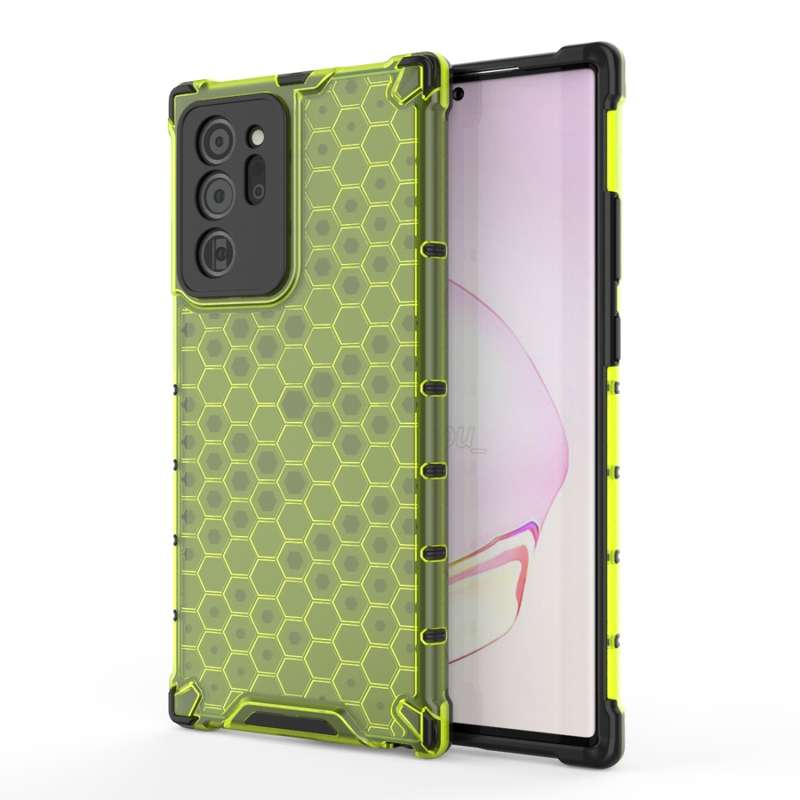 For Samsung Galaxy Note20 Ultra Shockproof Honeycomb PC + TPU Protective Case(Black)