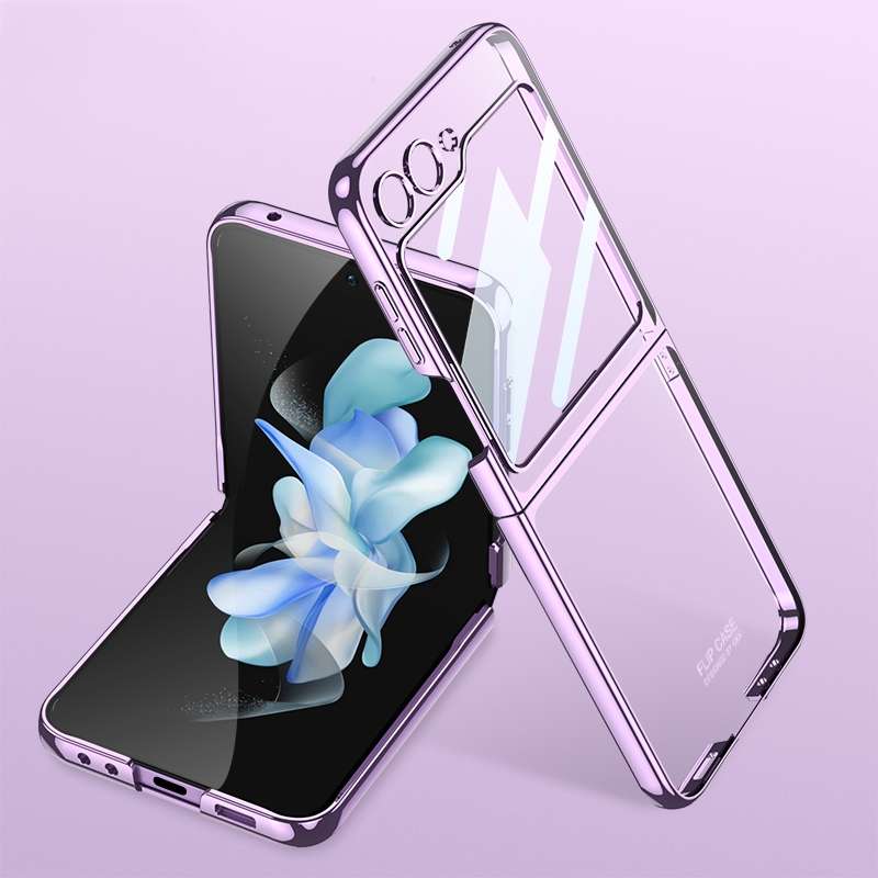 For Samsung Galaxy Z Flip5 GKK Integrated Electroplating Full Coverage Phone Case(Black)