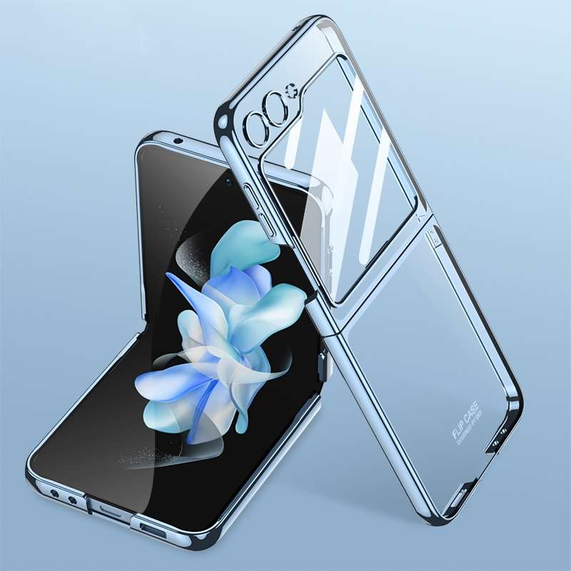 For Samsung Galaxy Z Flip5 GKK Integrated Electroplating Full Coverage Phone Case(Black)