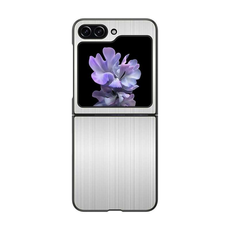For Samsung Galaxy Z Flip5 Stainless Steel Shockproof Phone Case(Silver)