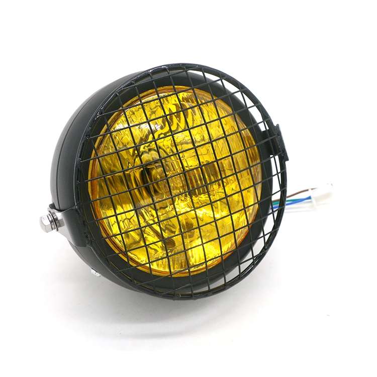 Motorcycle Reticular Retro Lamp LED Headlight Modification Accessories for Halley / Honda CG125 / Su