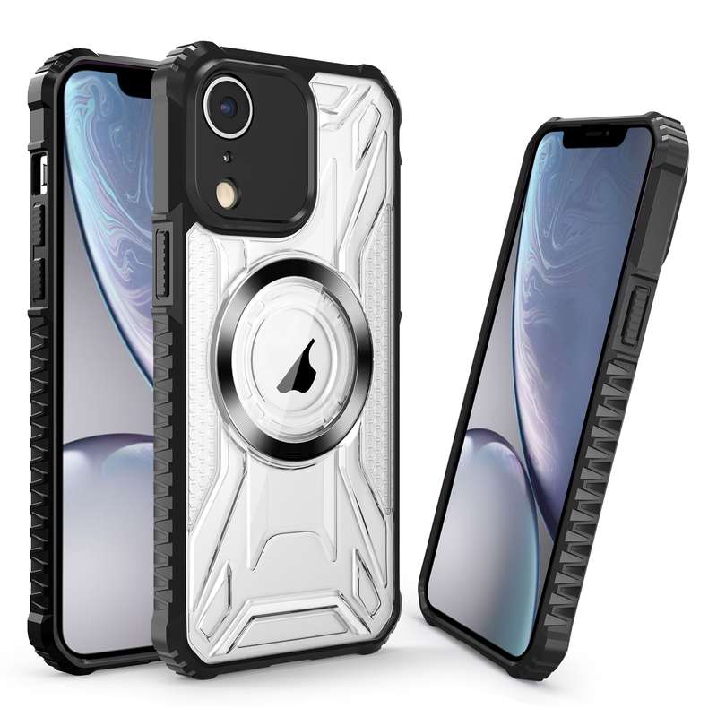 For iPhone XR CD Texture Magsafe Phone Case(Black)