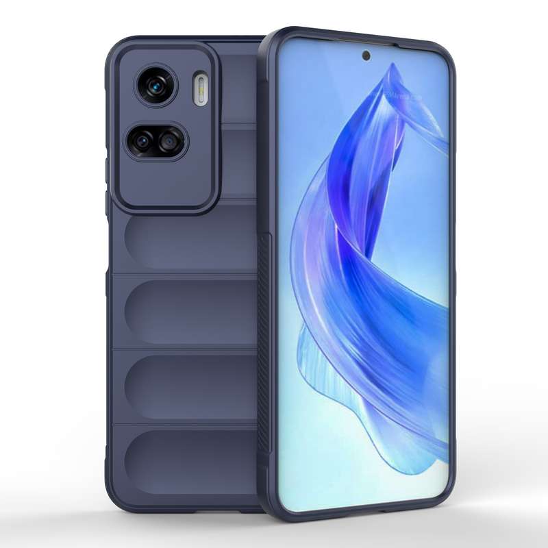 For Honor 90 Lite Magic Shield TPU + Flannel Phone Case(Light Blue)