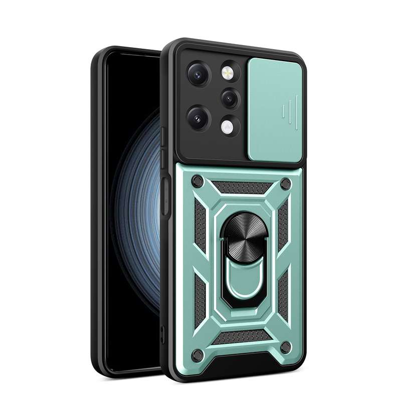 For Xiaomi Redmi 12 4G Sliding Camera Cover Design TPU Hybrid PC Phone Case(Silver)