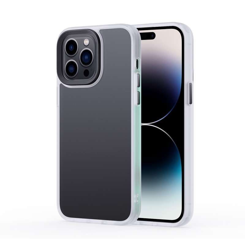 For iPhone 15 Pro Max Frosted Back Shockproof Phone Case(Blue)