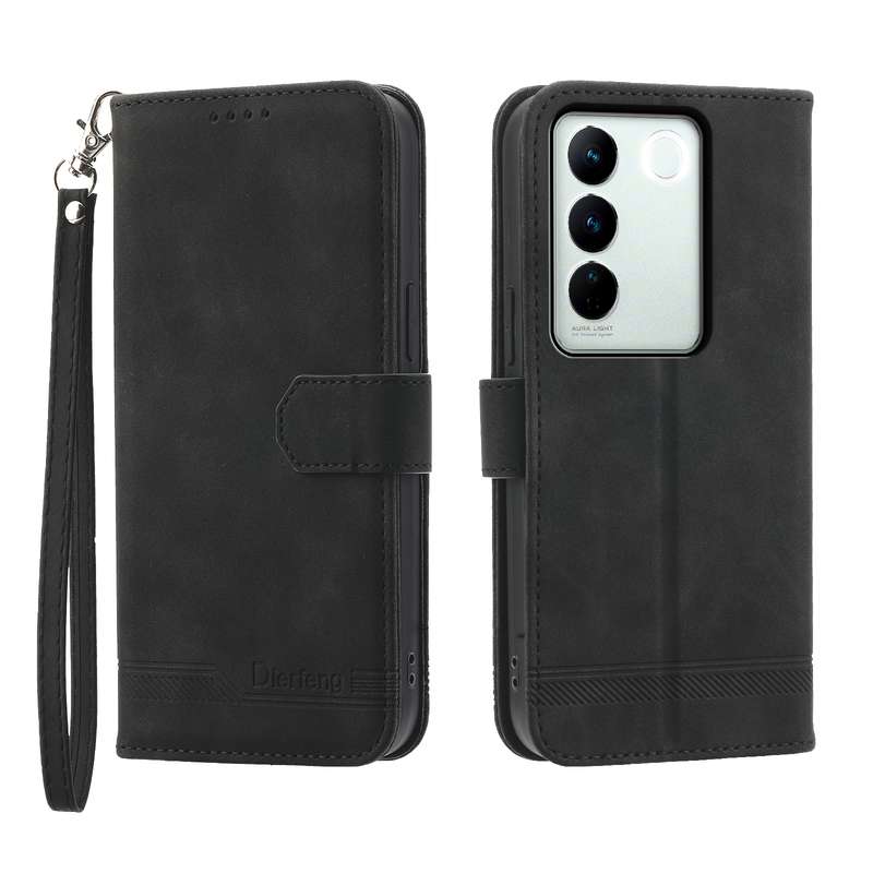 For vivo V27 Dierfeng Dream Line Leather Phone Case(Purple)