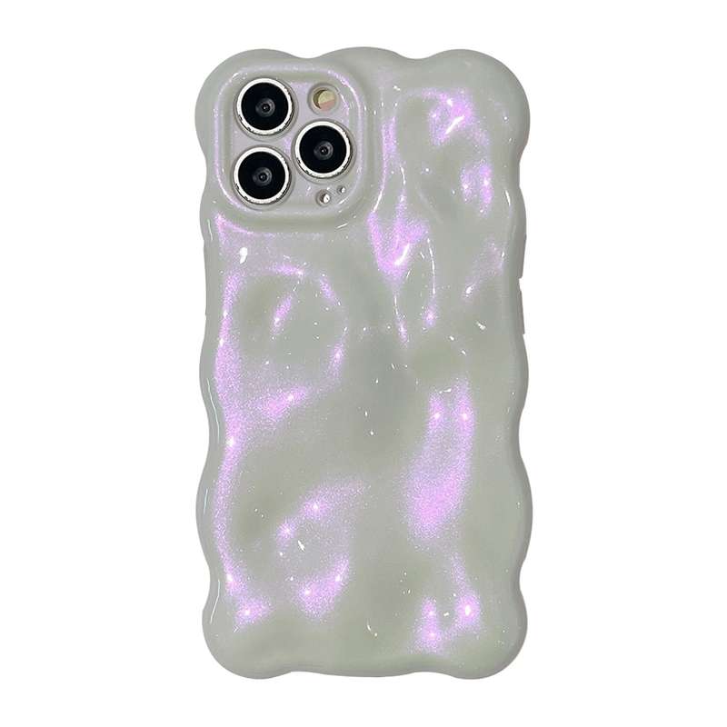 For iPhone 15 Pro Wave Bubbles TPU Phone Case(Painted Pink)