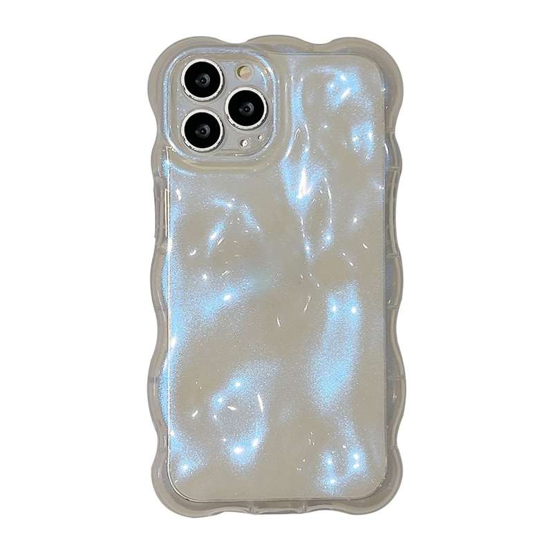 For iPhone 15 Pro Wave Bubbles TPU Phone Case(Painted Pink)