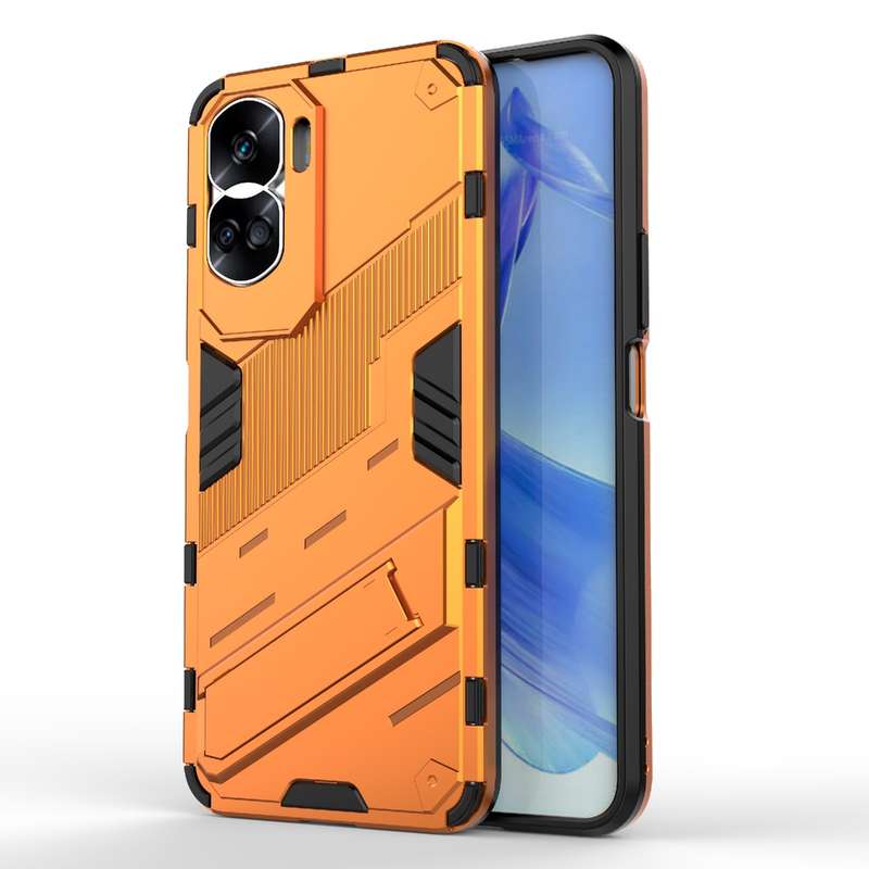 For Honor 90 Lite 5G Global Punk Armor 2 in 1 PC + TPU Phone Case with Holder(Green)