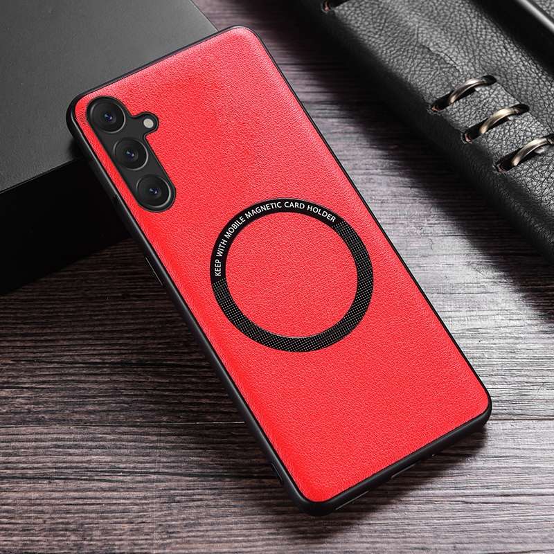 For Samsung Galaxy S23 FE 5G MagSafe Magnetic PU Phone Case(Black)