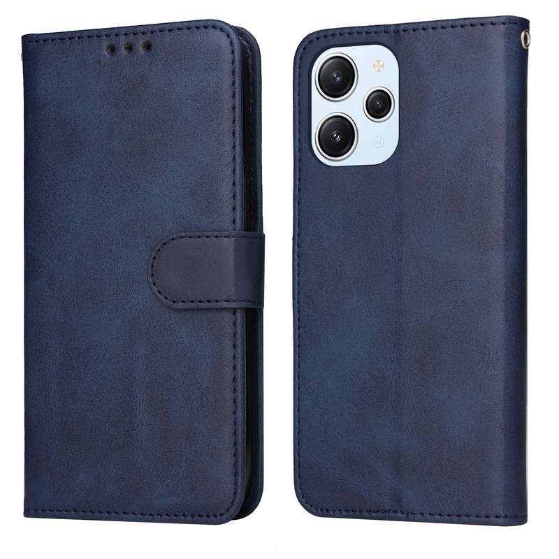 For Xiaomi Redmi 12 4G Classic Calf Texture Flip Leather Phone Case(Brown)