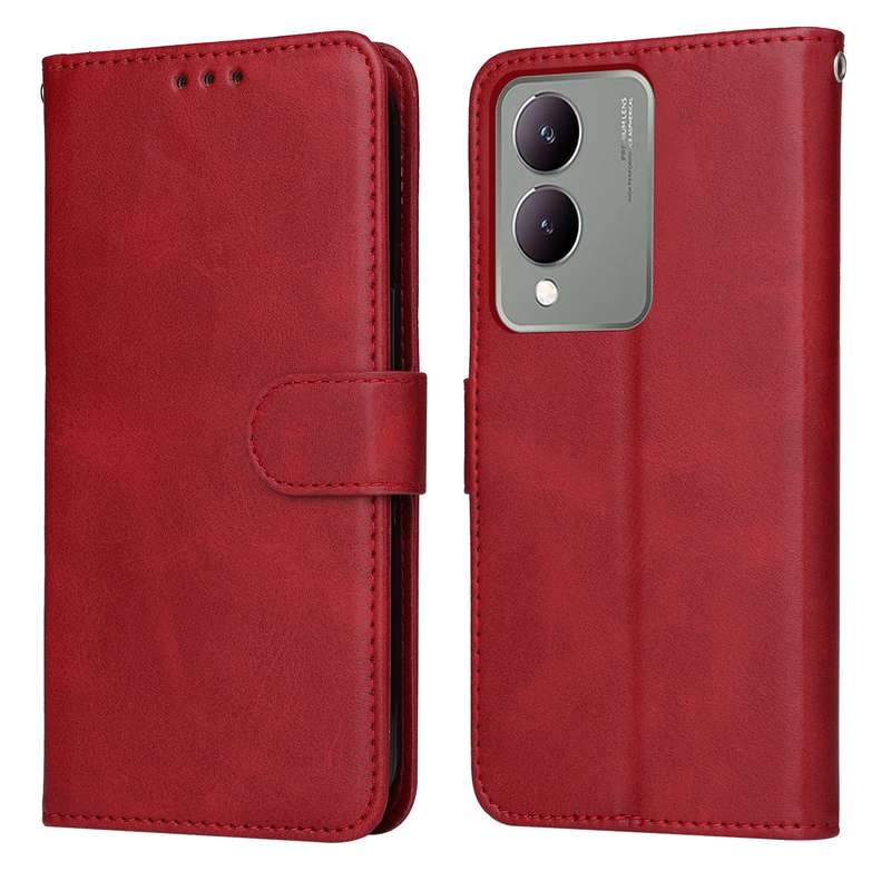 For vivo Y17s Classic Calf Texture Flip Leather Phone Case(Black)