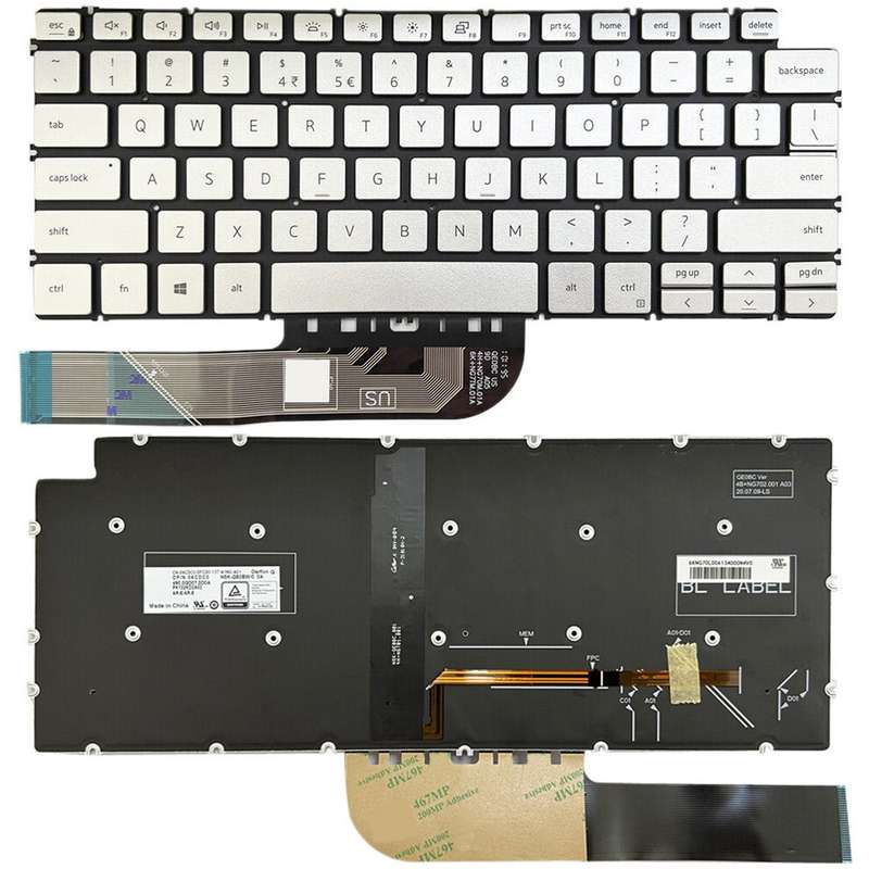 For Dell Inspiron 7490 / Vostro 5390 US Version Backlight Laptop Keyboard(Black)