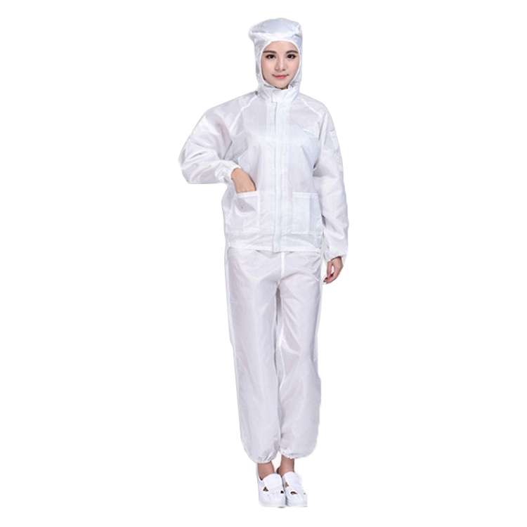 Striped Anti-static Split Hood Dust-proof Work Suit, Size:XXXXL(White)