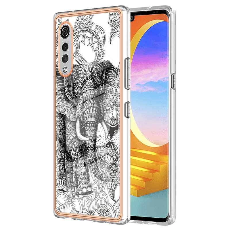 For LG Velvet 5G / 4G / G9 Electroplating Marble Dual-side IMD Phone Case(Natural Growth)