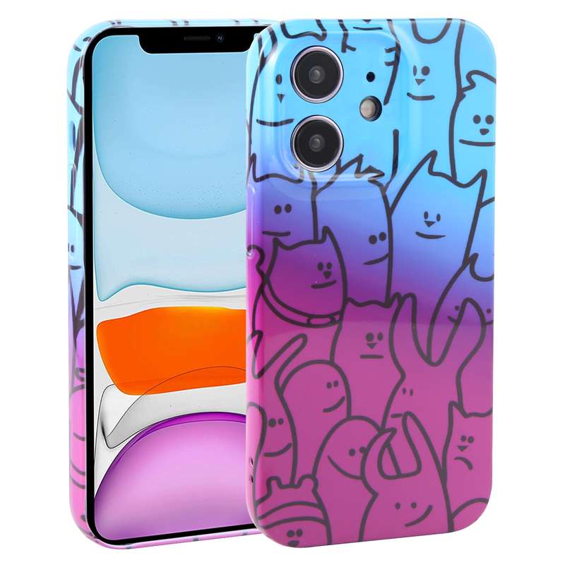For iPhone 11 Dustproof Net Full Coverage PC Phone Case(Animal Party)