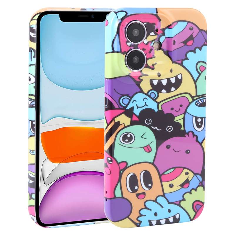 For iPhone 11 Dustproof Net Full Coverage PC Phone Case(Animal Party)