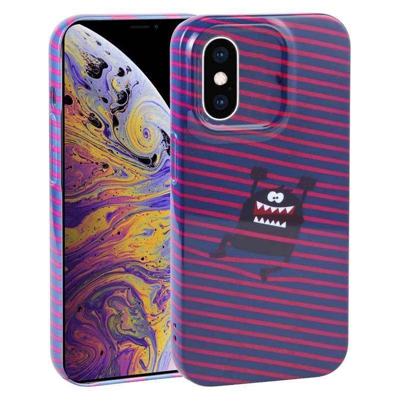 For iPhone XS Max Dustproof Net Full Coverage PC Phone Case(Animal Party)