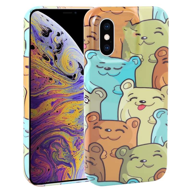 For iPhone XS Max Dustproof Net Full Coverage PC Phone Case(Animal Party)