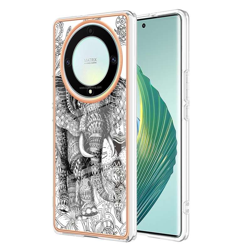 For Honor X9a / Magic5 Lite Electroplating Marble Dual-side IMD Phone Case(Retro Radio)