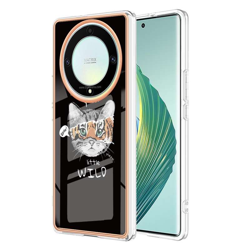 For Honor X9a / Magic5 Lite Electroplating Marble Dual-side IMD Phone Case(Retro Radio)