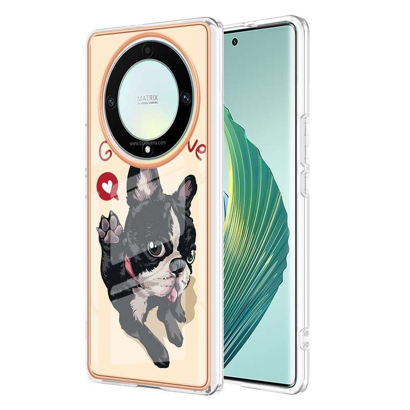 For Honor X9a / Magic5 Lite Electroplating Marble Dual-side IMD Phone Case(Retro Radio)