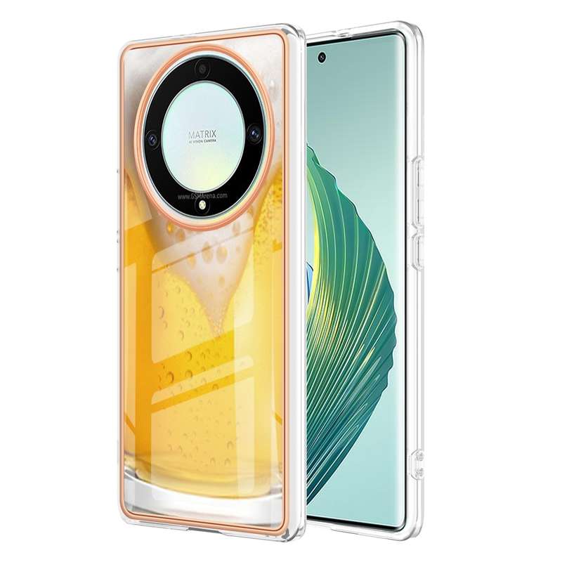 For Honor X9a / Magic5 Lite Electroplating Marble Dual-side IMD Phone Case(Retro Radio)