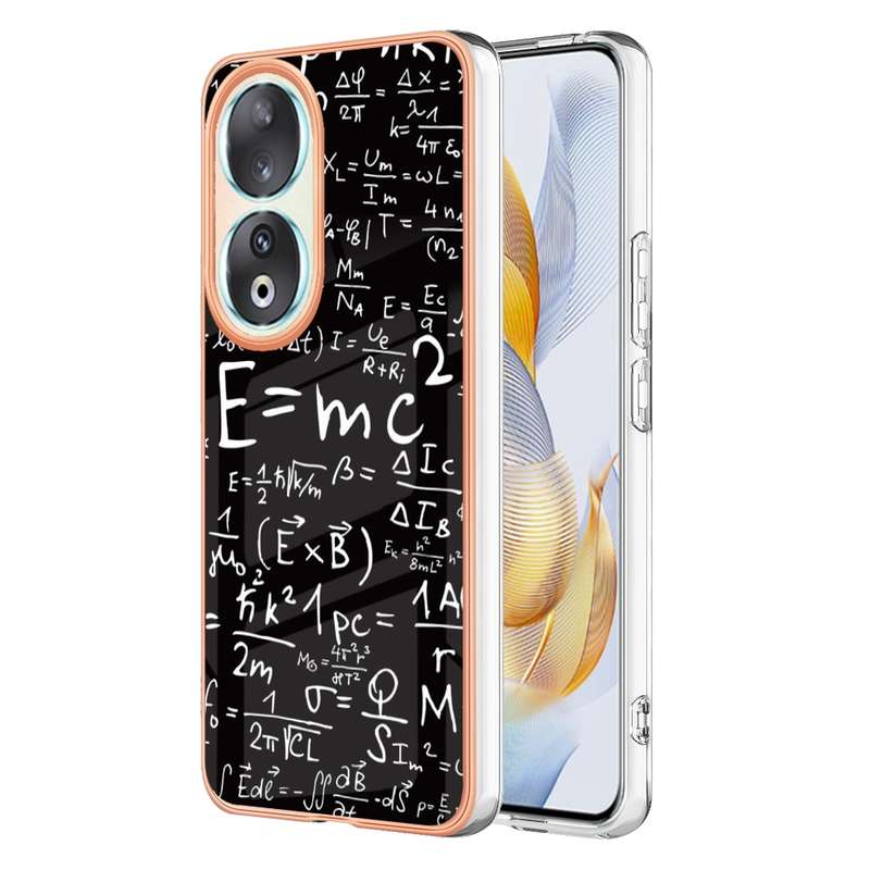 For Honor 90 5G Electroplating Marble Dual-side IMD Phone Case(Smile)