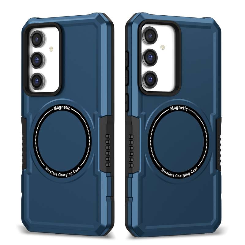 For Samsung Galaxy S23 FE MagSafe Shockproof Armor Phone Case(Dark Green)