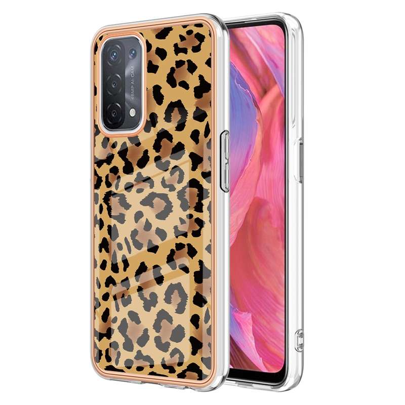 For OPPO A74 / A93 5G / A54 5G / A93s 5G Electroplating Marble Dual-side IMD Phone Case(Smile)