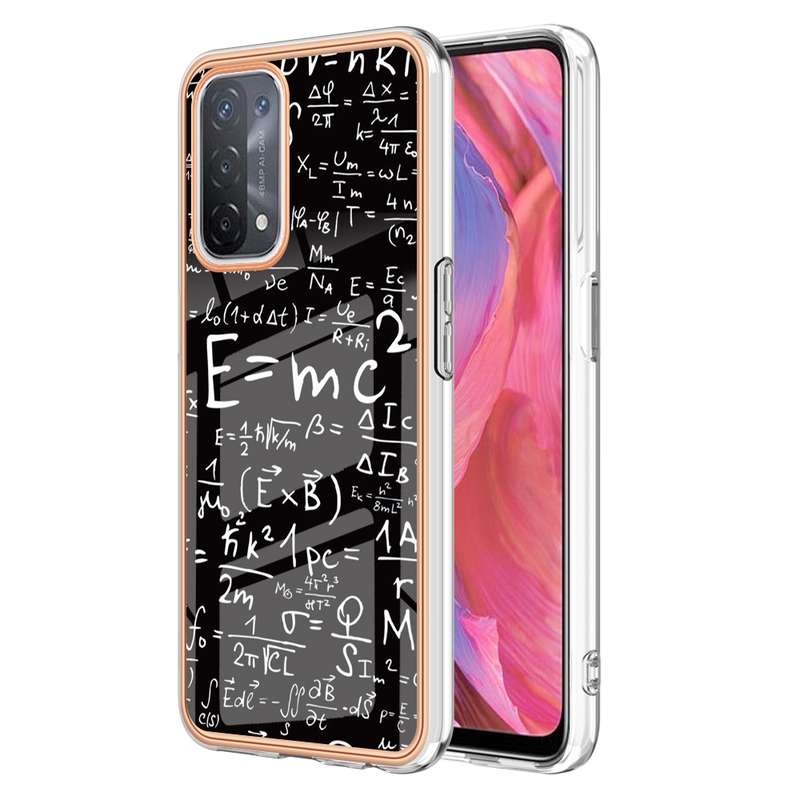 For OPPO A74 / A93 5G / A54 5G / A93s 5G Electroplating Marble Dual-side IMD Phone Case(Smile)