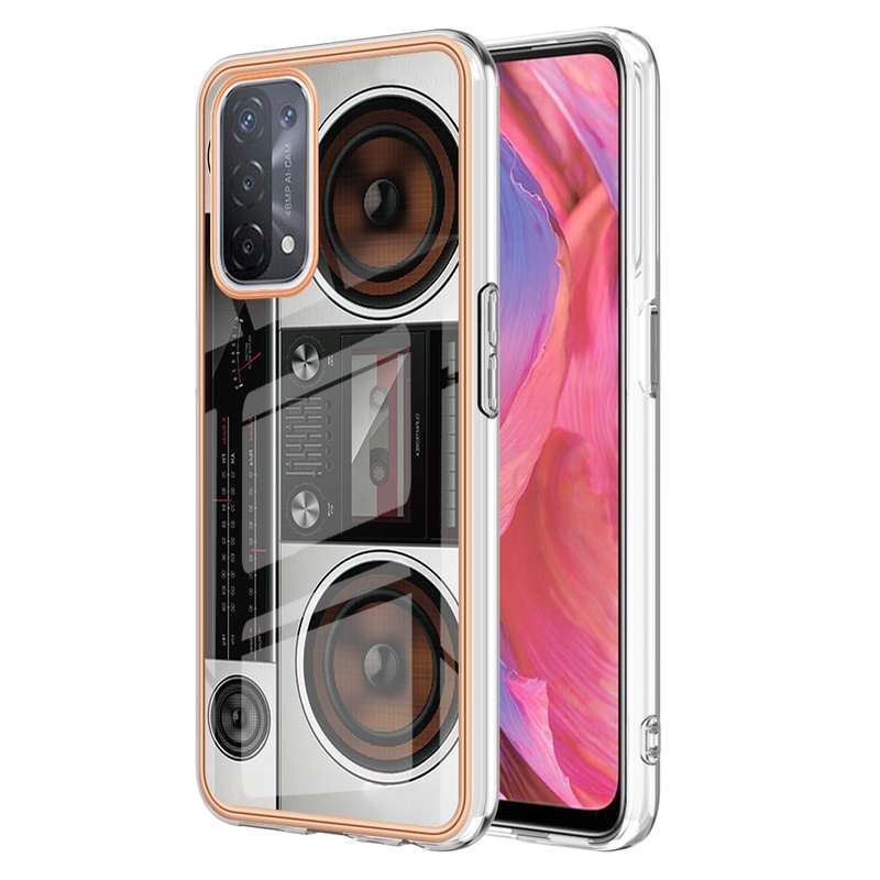 For OPPO A74 / A93 5G / A54 5G / A93s 5G Electroplating Marble Dual-side IMD Phone Case(Smile)