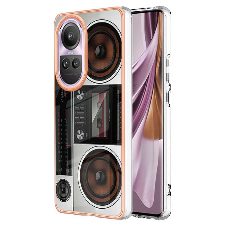 For OPPO Reno10 Pro 5G Global Electroplating Marble Dual-side IMD Phone Case(Natural Growth)