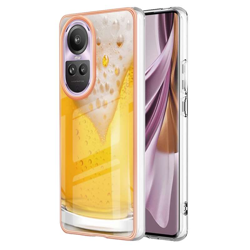 For OPPO Reno10 Pro 5G Global Electroplating Marble Dual-side IMD Phone Case(Natural Growth)