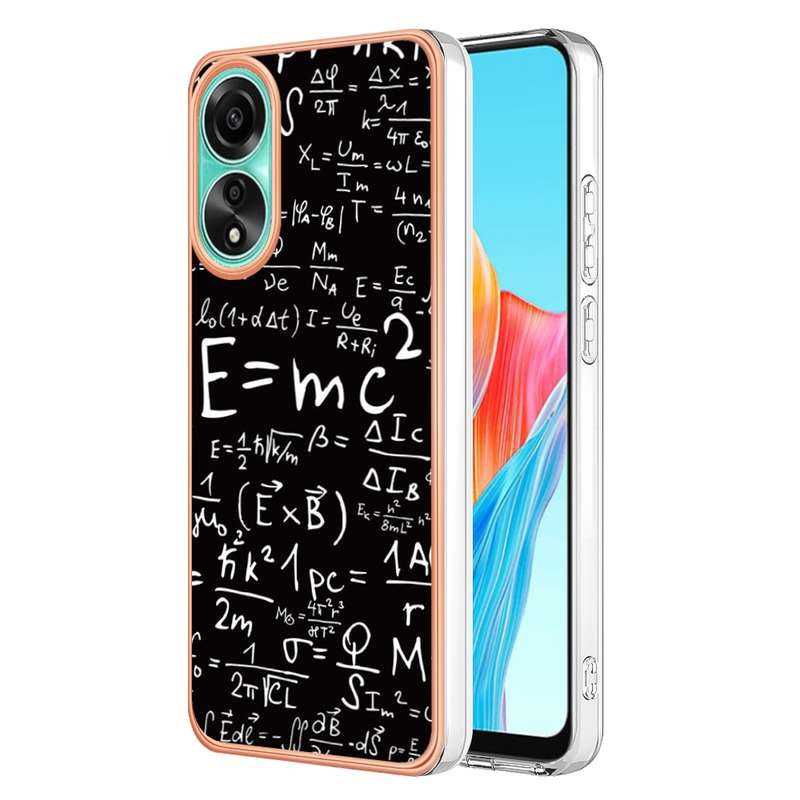 For OPPO A78 4G Electroplating Marble Dual-side IMD Phone Case(Smile)