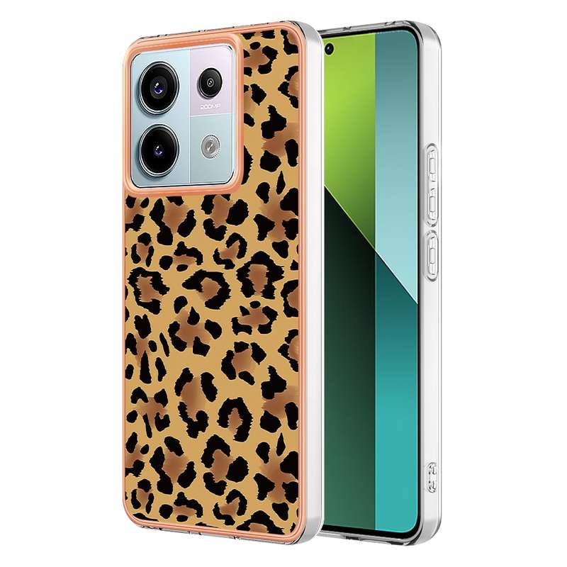 For Xiaomi Redmi Note 13 Pro 5G Global Electroplating Marble Dual-side IMD Phone Case(Leopard P