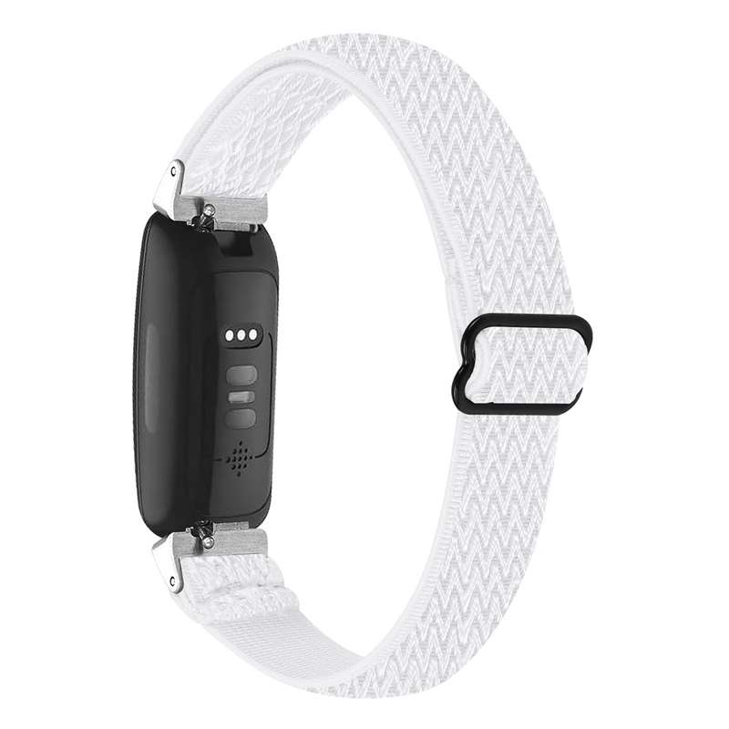 For Fitbit Inspire 3 Buckle Wave Braided Nylon Watch Band(Black)