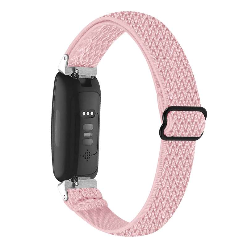 For Fitbit Inspire 3 Buckle Wave Braided Nylon Watch Band(Black)
