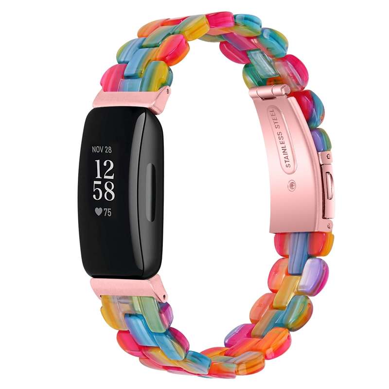 For Fitbit Inspire 3 Oval Resin Replacement Watch Band(Purple Light)