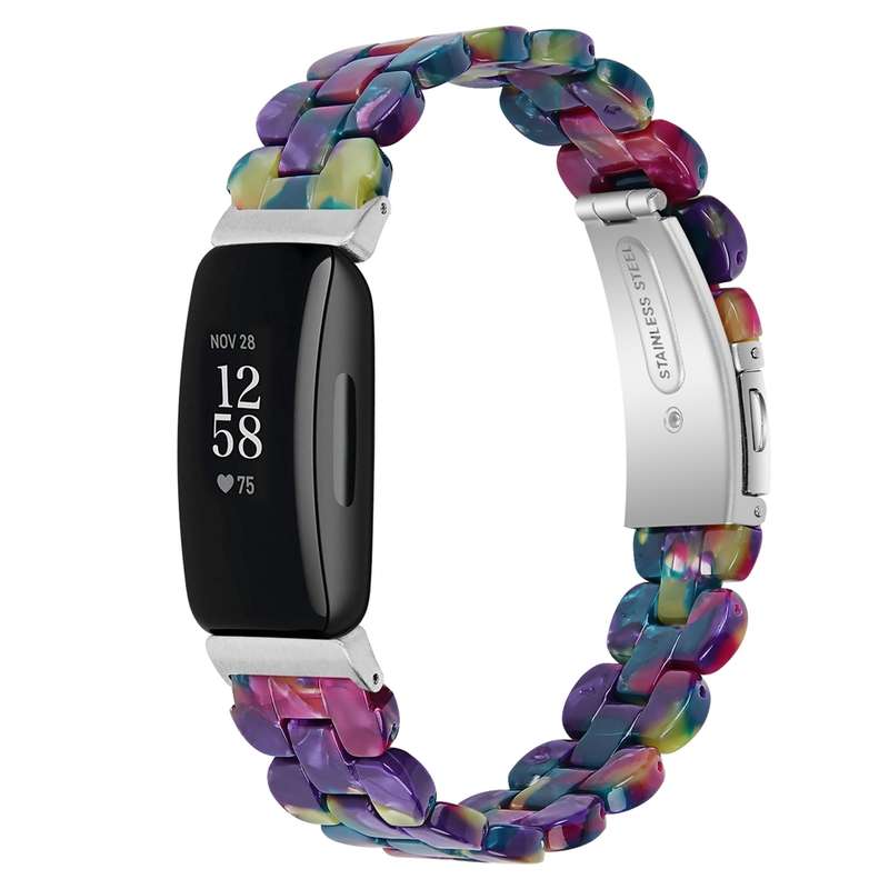 For Fitbit Inspire 3 Oval Resin Replacement Watch Band(Purple Light)