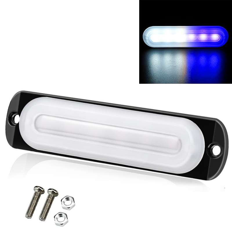DC12V-24V / 18W Car Truck Emergency Strobe Flash Warning Light 6LEDs Ultra-thin Side Lights(Red)