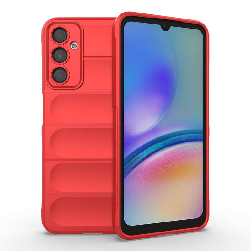 For Samsung Galaxy A05s 4G Magic Shield TPU + Flannel Phone Case(Black)