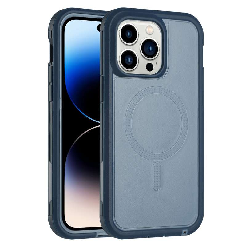 For iPhone 15 Pro Max Defender Series XT MagSafe Magnetic PC + TPU Shockproof Phone Case(Black)