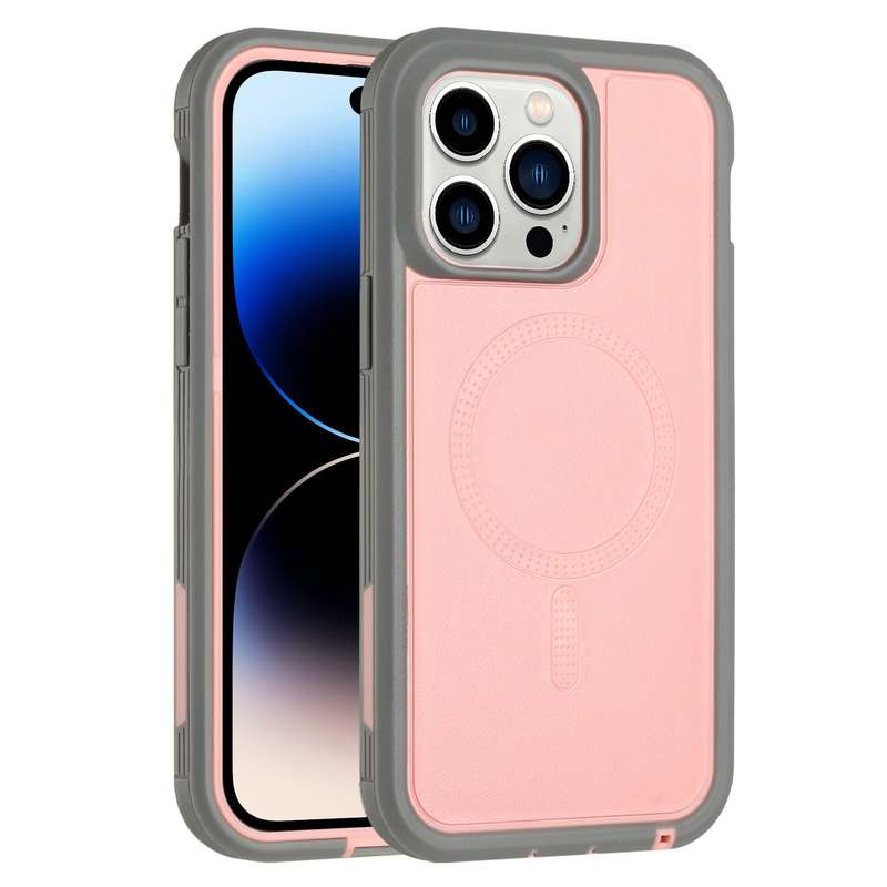 For iPhone 15 Pro Max Defender Series XT MagSafe Magnetic PC + TPU Shockproof Phone Case(Black)