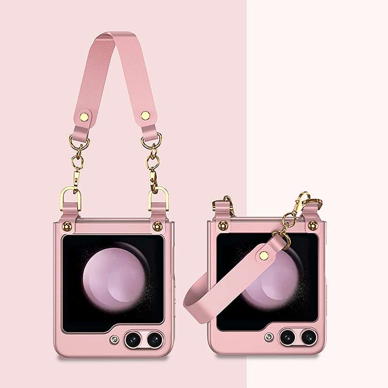 For Samsung Galaxy Z Flip5 GKK Ultra-thin Handbag Phone Case(Pink)